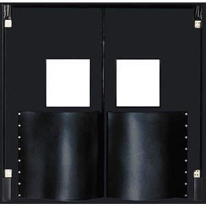 CHASE DOORS 9696XDBLA Schwingtür 8 x 8 Fuß schwarzes Polyethylen | AA3ZXY 12A718