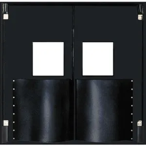 CHASE DOORS 96108XDBLA Swinging Door 9 x 8ft Black Polyethylene | AA3ZXZ 12A719