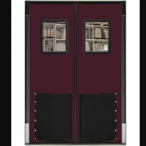 CHASE DOORS 7296RDXHDBUR Swinging Door 8 x 6 Feet Burgundy | AC8CCZ 39K407