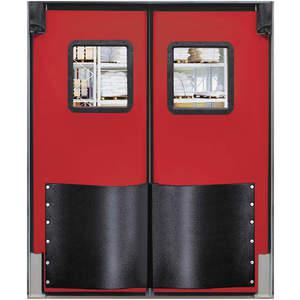 CHASE DOORS 6096RDRED Swinging Door 8 x 5 Feet Red Polyethylene | AC8BTY 39K196