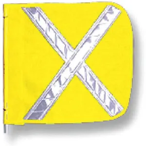 CHECKERS FS9025-Y Hd Flag Reflexite x 12 x 12 Inch Yellow | AA7MXA 16D833