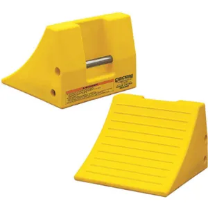 CHECKERS MC3009 Wheel Chock 11 Inch H Urethane Yellow | AB6PHM 21ZF79