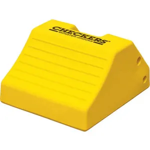 CHECKERS MC3010 Wheel Chock 10 Inch H Urethane Yellow | AB6PHN 21ZF80