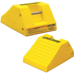 CHECKERS MC3012 Wheel Chock 10-19/32 Inch Height Urethane Yellow | AF7NBG 21ZF82