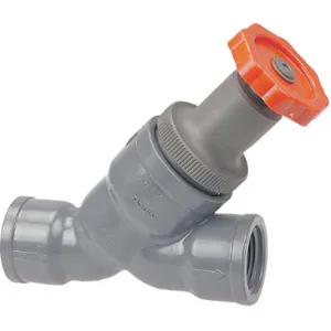 CHEMTROLS VALVES T45YPV1 Y-Pattern Globe Valve 1 Inch PVC | AJ2HAD 4ETD3