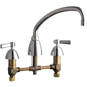 CHICAGO FAUCETS 201-AABCP Kitchen Faucet 2.2 Gpm 9-1/2 Inch Spout | AF2PZQ 6XAE9