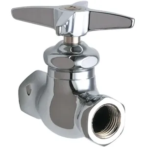 CHICAGO FAUCETS 45-ABCP Multi-turn Stop Straight 1/2 Inch x 1/2 In | AB8RVR 26Y299