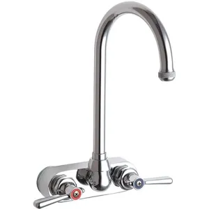 CHICAGO FAUCETS 521-GN2AE1ABCP Gooseneck Kitchen Faucet 5-1/4in Spout | AB8RQG 26Y192