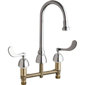 CHICAGO FAUCETS 786-XKABCP Gooseneck Kitchen Faucet 2.2 Gpm 5-1/4in Spout | AB8RRW 26Y230