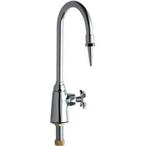 CHICAGO FAUCETS 969-CTF Gooseneck Faucet With Barbed Nozzle Deck | AD4GTH 41N758