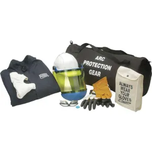 CHICAGO PROTECTIVE APPAREL AG-12-CV-L Arc Flash Coverall Kit Navy L | AB7KPR 23TN78