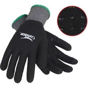 CONDOR 19K998 Coated Gloves Xl Gray/black Pr | AA8PZK