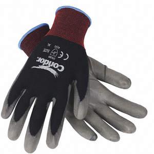 CONDOR 19L490 Beschichtete Handschuhe L Grau/Schwarz PR | AA8QED