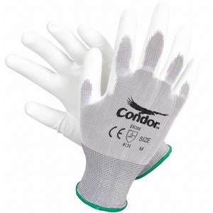 CONDOR 19L497 Beschichtete Handschuhe S Weiß/Weiß | AA8QEL