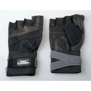 CONDOR 1EC83 Anti-vibration Gloves L Black/silver 1 Pair | AA9NNN