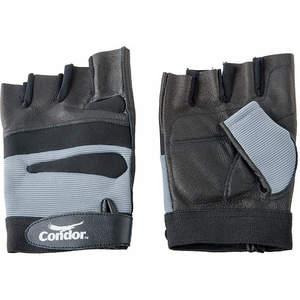 CONDOR 1EC79 Anti-Vibrations-Handschuhe M Schwarz/Silber 1 Paar | AA9NNJ