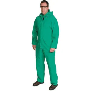 CONDOR 1FBA3 Fr Coverall Rainsuit Detachable Hood Green 4xl | AA9TYH