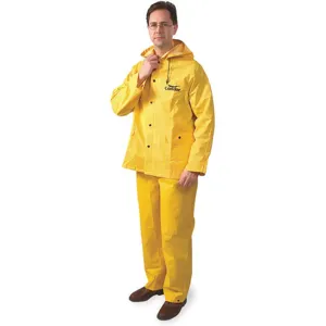 CONDOR 1FBB5 3 Piece Rainsuit With Detachable Hood Yellow 4xl | AA9TYV