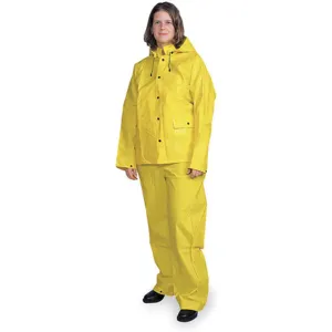 CONDOR 4T224 3 Piece Rainsuit With Detachable Hood Yellow S | AD9JEE