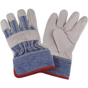 CONDOR 20GZ09 Leather Gloves, Beige / Blue, Wing Thumb Style, Size L | AF6RLH