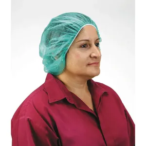 CONDOR 3EZC8 Bouffant Cap Green Universal - Pack Of 100 | AC8ZDY