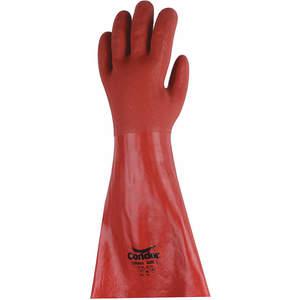 CONDOR 22KA61 Chemical Resistant Glove Pvc 18 Inch L Red Pr | AB6VHH