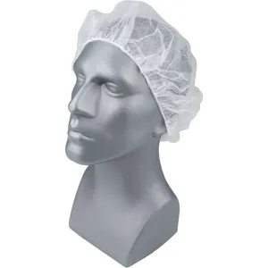 CONDOR 23KX17 Bouffant Cap Polypropylene 24 Inch White - Pack Of 1000 | AB7HEL