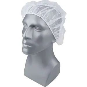 CONDOR 23KX18 Bouffant Cap Polypropylene 24 Inch White - Pack Of 100 | AB7HEM