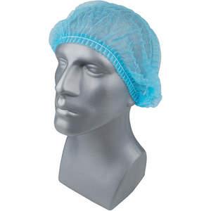 CONDOR 23KX22 Pleated Bouffant Cap Polypropylene 24 Inch Blue - Pack Of 100 | AB7HER