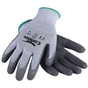 CONDOR 29JV93 Cut Resistant Gloves Gray Latex L Pr | AB8VNT