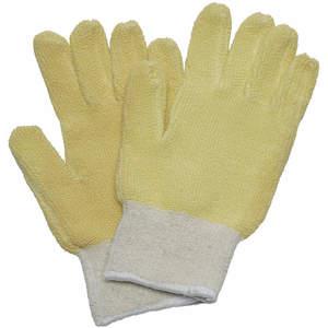 CONDOR 2AK66 Heat Resistant Gloves Yellow With White L Cotton - 1 Pair | AB8YRY