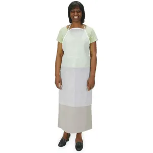 CONDOR 2KTT8 Disposable Bib Apron White - Pack Of 100 | AC2JYU