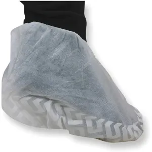 CONDOR 2KTU3 Shoe Covers Slip Resistant 1 Size White - Pack Of 200 | AC2JYY