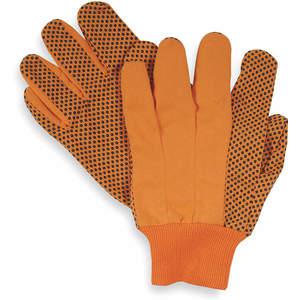 CONDOR 2RA14 Canvas-Handschuhe Baumwolle S Hohe Sichtbarkeit Orange Pr | AC3AZF