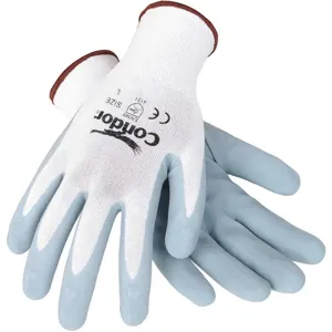 CONDOR 2UUE7 Coated Gloves Xxl Gray/white Pr | AC3MUC