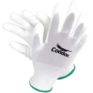 CONDOR 2UUF4 Coated Gloves S White Pr | AC3MUD