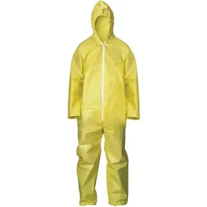 CONDOR 30LV26 Hooded Coverall Yellow 4XL PK12 | AH2WYL