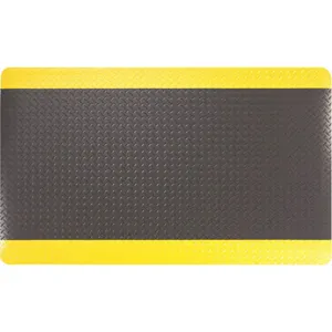 CONDOR 36VL06 Antifatigue Mat Black Yellow Border 2 Feet x 75 Feet | AH7KYC