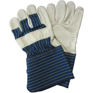 CONDOR 3BA34 Leather Gloves Striped Cotton L Pr | AC8KZH