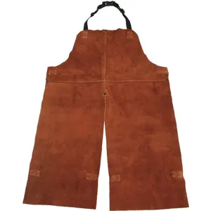 CONDOR 4KXH5 Split Leg Welding Bib Apron Leather 48x24in | AD8LXF