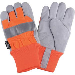 CONDOR 4NHF5 Leder-Handflächenhandschuhe, gut sichtbar, Orange M Pr | AG7BRD