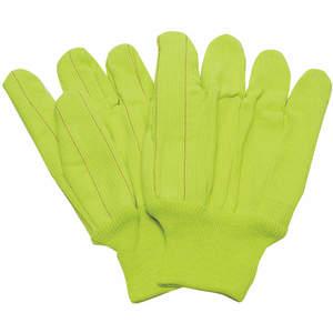 CONDOR 4NMU7 Canvas-Handschuhe Baumwolle L Hohe Sichtbarkeit Gelb Pr | AD8YUJ