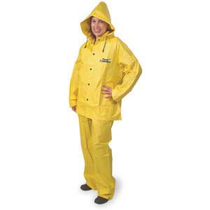 CONDOR 4T226 3 Piece Rainsuit With Detachable Hood Yellow L | AD9JEG