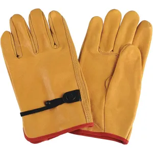 CONDOR 4TJZ8 Drivers Gloves Cowhide Xl Yellow Pr | AD9LWA