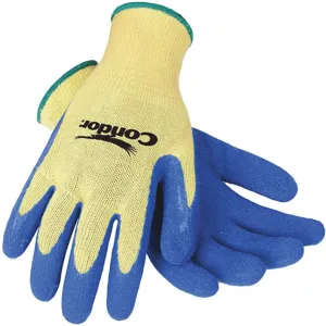 CONDOR 4TXL5 Cut Resistant Gloves Yellow With Blue L Pr | AD9PJL