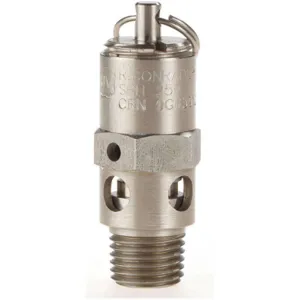 CONRADER SRH250-SS-350 Safety Valve Hard Seat 1/4 Inch 350 Psi Stainless Steel | AA7GHJ 15X849