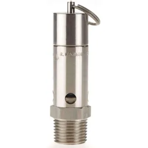 CONRADER SRH375-1/2-SS-050 Safety Valve Hard Seat 1/2 Inch 50 Psi Stainless Steel | AA7GHK 15X850