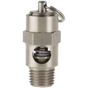 CONRADER SRV250-V-SS-100 Safety Valve Soft Seat 1/4 Inch 100 Psi Stainless Steel | AA7GJB 15X865