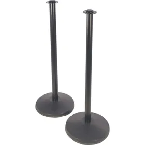 VISIONTRON CP61S-SB-2PK Flat Top Rope Post 37-1/2 Inch Height Black PK2 | AH9KXN 40CK58