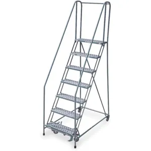 COTTERMAN 1007R2630A6E10B4C1P6 Rolling Ladder Welded Handrail Platform 70 Inch Height | AD2VPZ 3UY16